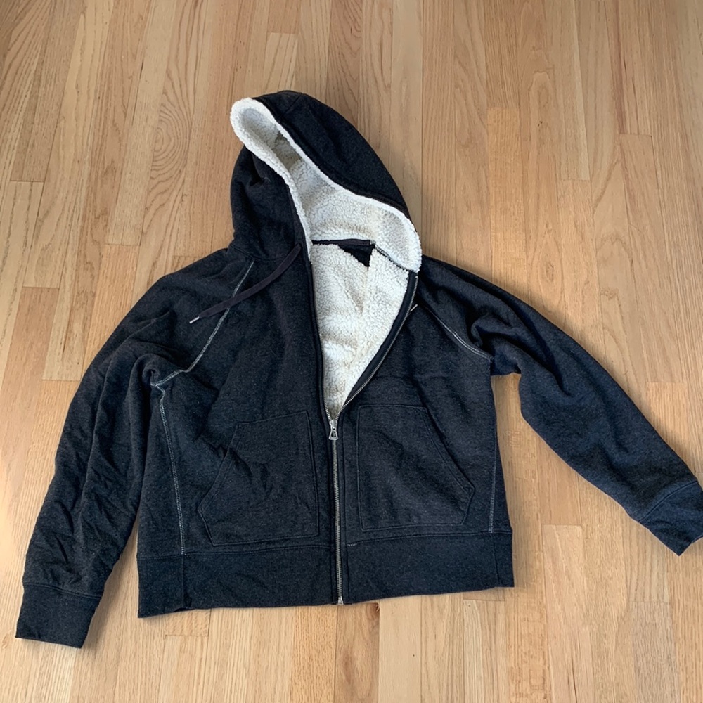 GAP grey Sherpa hoodie